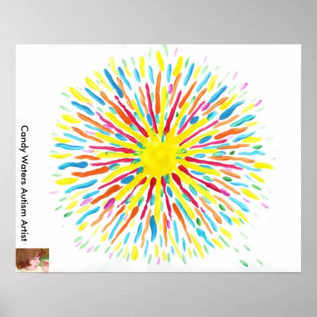 Candy Vatten Autism Artist Painting Poster (Framsidan)