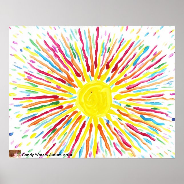Candy Vatten Autism Artist Painting Poster (Framsidan)