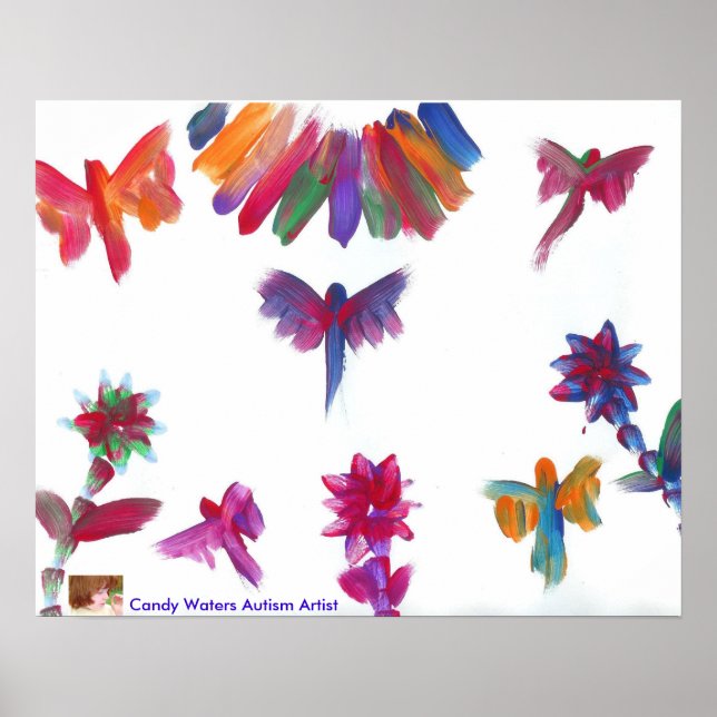 Candy Vatten Autism Artist Painting Poster (Framsidan)