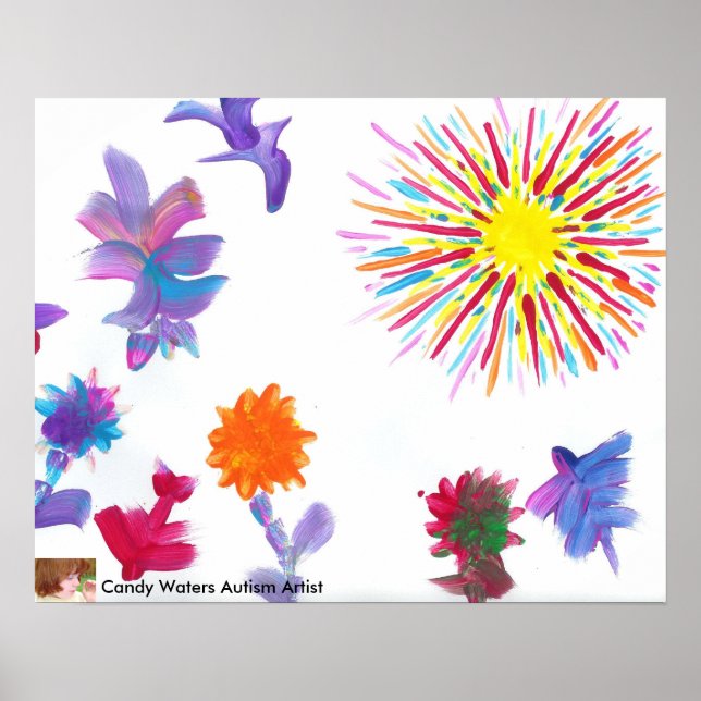 Candy Vatten Autism Artist Painting Poster (Framsidan)