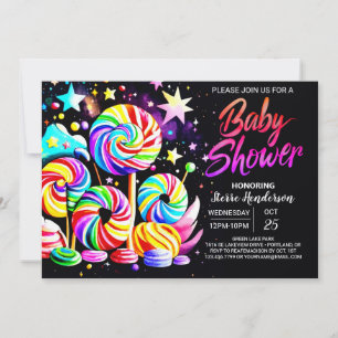 Candy Wonderland Baby Shower Inbjudningar