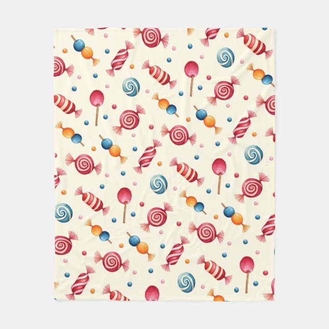 Candy Wonderland Fleecefilt (Framsidan)