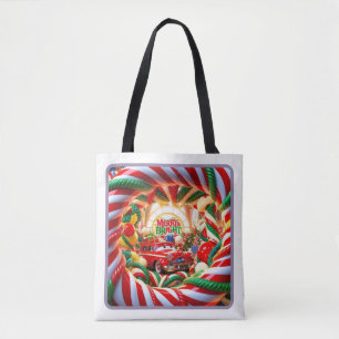 Candy Wonderland Helgdag Tote Bag - Medium Tygkasse