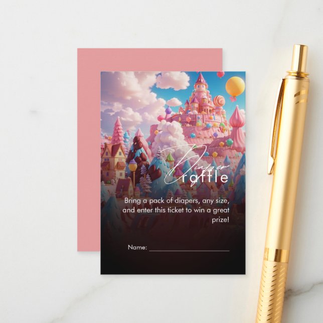 Candy World Cute Baby Shower Tilläggskort (Fram/Back In Situ)