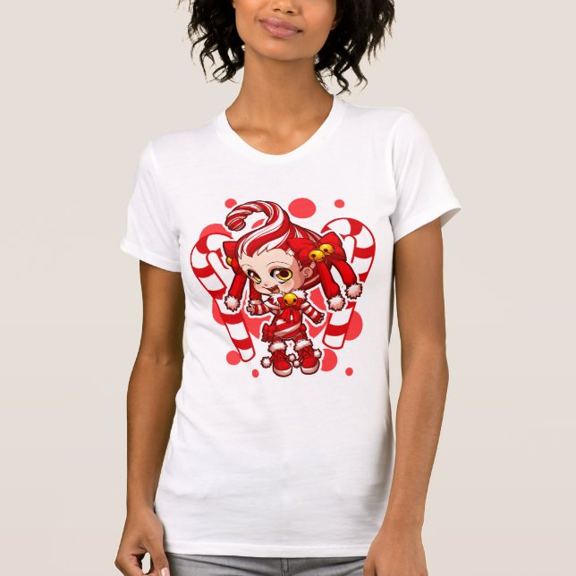 Candycane-chan tänder skjortan tröja (Framsida)