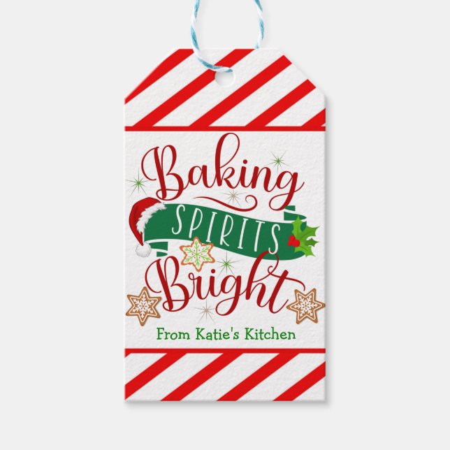 CandyCane Rand Baking Spirits Bright Presentetikett (Framsidan)