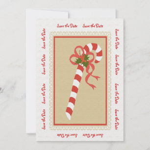 Candycane Save the Date Invitiation/Notice Inbjudningar