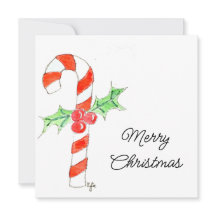 Candycane With Holly