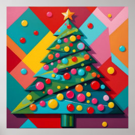 Candyfärgad Pop Art Geometrisk Design av en Chris Poster