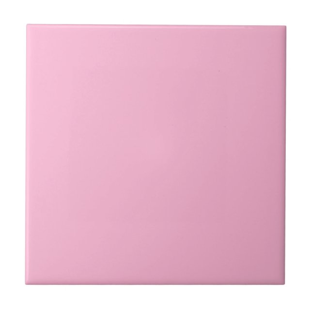 Candyfloss Rosa Solid Färg | Klassisk Elegant Kakelplatta (Framsidan)