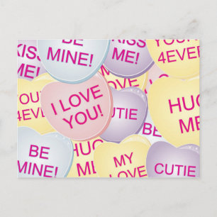 CandyHearts Vykort