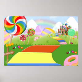 Candyland Bakgrund, Candyland Festsal Bakgrund Poster