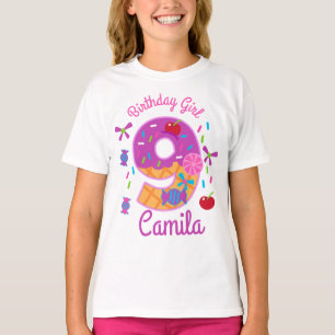 Candyland Birthday Girl Nineth lollipop T Shirt