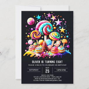 Candyland Bliss Birthday Inbjudningar