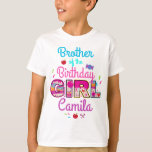 Candyland Brother of the Birthday Girl | Lollipop T Shirt<br><div class="desc">Firar födelsedag med denna speciella t-shirt,  personlig design</div>