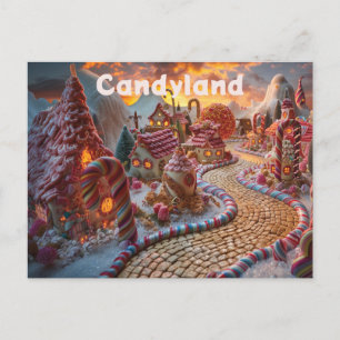 Candyland fantasi vykort