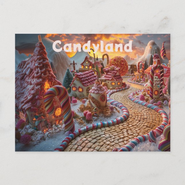 Candyland fantasi vykort (Framsida)