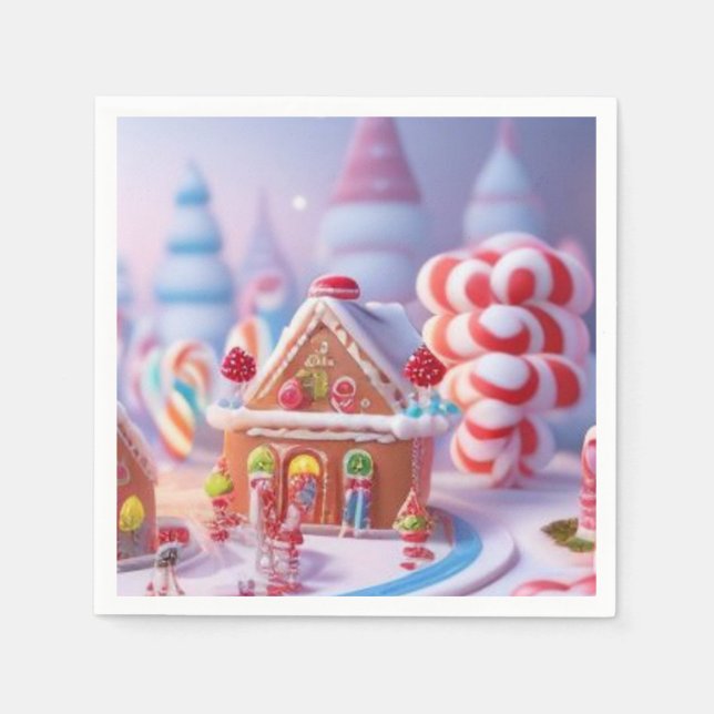 Candyland/Fantasy Town/Gingerbröd/Pappersservett Pappersservett (Framsidan)