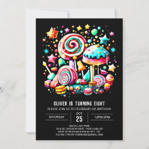 Candyland Fiesta Birthday Inbjudningar