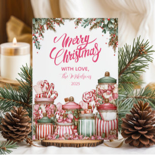 Candyland jul Firande Julkort