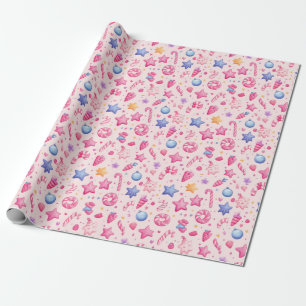 "Candyland jul Stars Mönster" Presentpapper