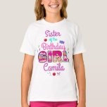 Candyland Sister of the Birthday Girl | Lollipop T Shirt<br><div class="desc">Firar födelsedag med denna speciella t-shirt,  personlig design</div>