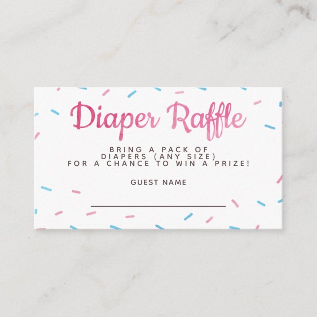 Candyland Sprinkles Baby Shower Diaper Raffle Tilläggskort (Framsida)