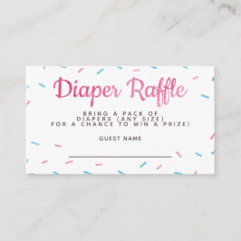 Candyland Sprinkles Baby Shower Diaper Raffle Tilläggskort