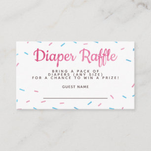 Candyland Sprinkles Baby Shower Diaper Raffle Tilläggskort