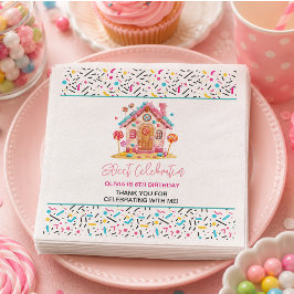 Candyland Sweet Firande Barns födelsedag Party Pappersservett
