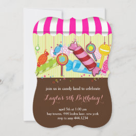 Candyland Sweet Shop Birthday-inbjudningar Inbjudningar