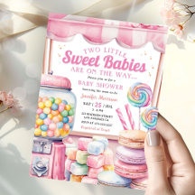 Candyland Twillingar Baby Shower Rosa Sweet Girls