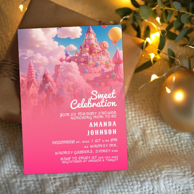 Candyland Världens Bebis Shower Inbjudan (Skapare uppladdad)