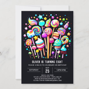 Candyland Whimsical Birthday Inbjudningar