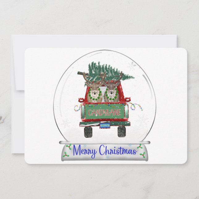 candylane lastbil julkort (Framsida)