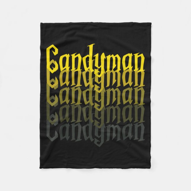 Candyman Baklängesspegel Halloween-kostym Rolig Fleecefilt (Framsidan)
