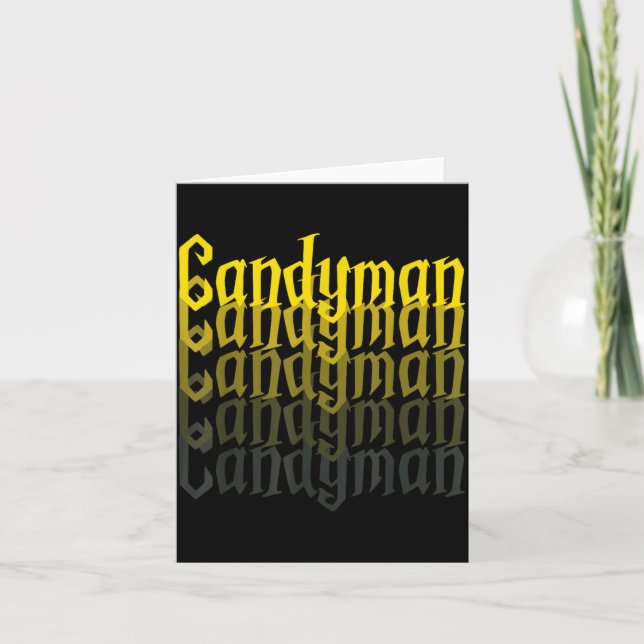 Candyman Baklängesspegel Halloween-kostym Rolig Kort (Framsida)