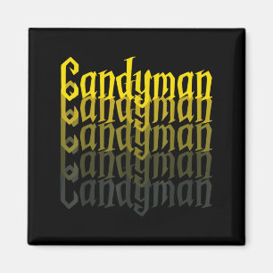 Candyman Baklängesspegel Halloween-kostym Rolig Magnet