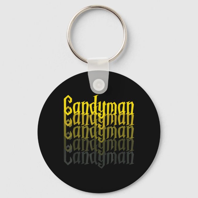 Candyman Baklängesspegel Halloween-kostym Rolig Nyckelring (Framsida)