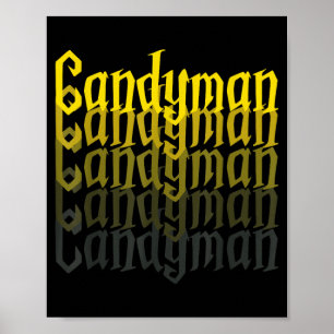 Candyman Baklängesspegel Halloween-kostym Rolig Poster