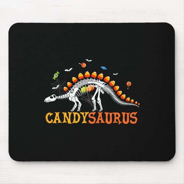 Candysaurus Candy Corn Dinosaur Skelett Glad Hal Musmatta (Framsidan)