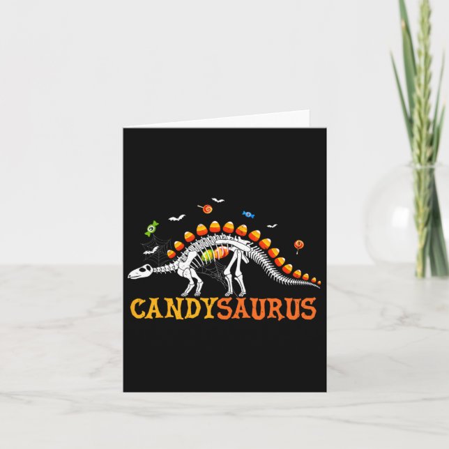 Candysaurus Candycorn Dinosaur Skelett Glad Hal Kort (Framsida)