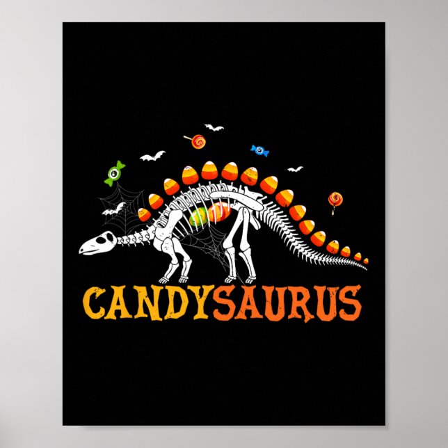 Candysaurus Candycorn Dinosaur Skelett Glad Hal Poster (Framsidan)