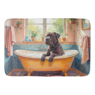 Cane Corso badtid Starkt badrumsdekor Badrumsmatta