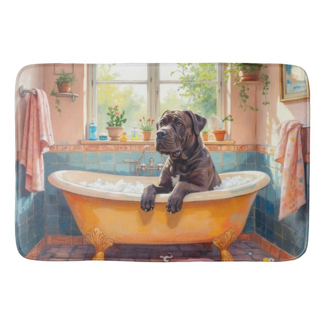 Cane Corso badtid Starkt badrumsdekor Badrumsmatta (Framsidan)