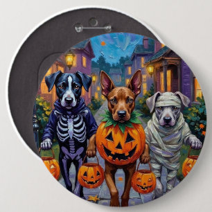 Cane Corso busar på Halloween-kostymer Knapp