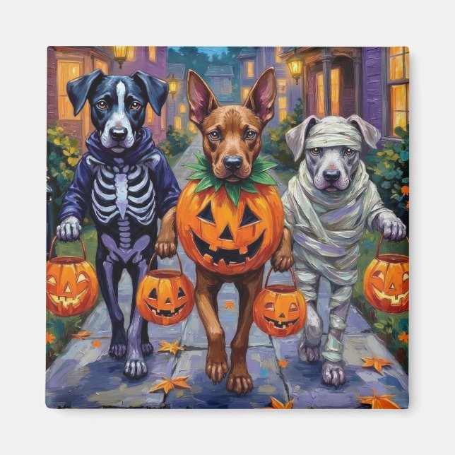 Cane Corso busar på Halloween-kostymer Magnet (Framsidan)