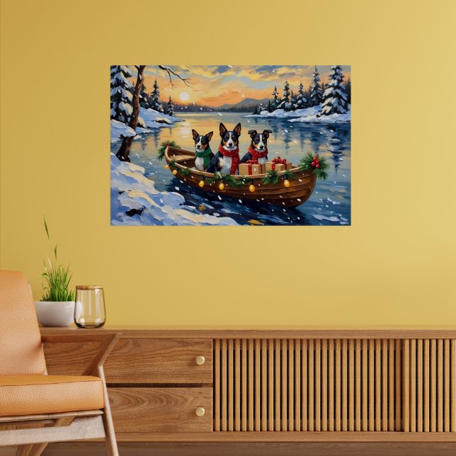 Cane Corso Christmas Boat Holiday Poster (Vardagsrum 2)