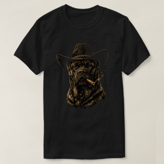 Cane Corso Cowboy Western Rökande Hund Grafisk T Shirt