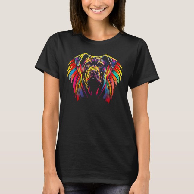 Cane Corso Dog Angel Wings T Shirt (Framsida)